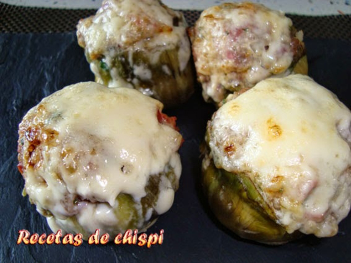 Alcachofas gratinadas de chispi