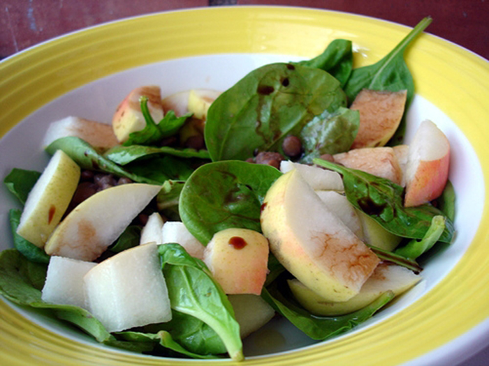 Ensalada de Espinacas y Pera