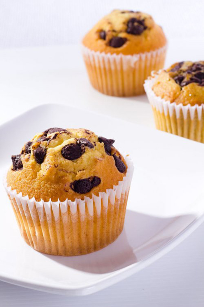 Muffins de Vainilla con Chispas de Chocolate