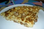 Omelette de Champiñones y Tocino.