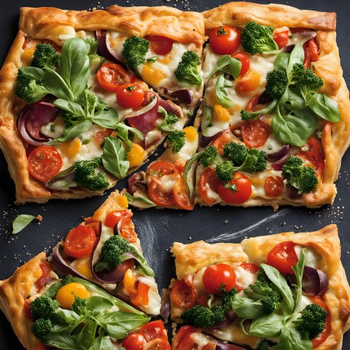 Pizza Fácil de Hojaldre con Verduras